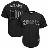 Los Angeles Angels Majestic 2019 Players' Weekend Cool Base Roster Customized Black Jersey,baseball caps,new era cap wholesale,wholesale hats